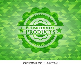 Promotional Products realistic green mosaic emblem