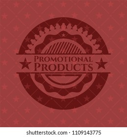 Promotional Products realistic red emblem