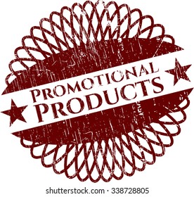 Promotional Products rubber stamp with grunge texture
