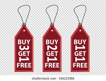  promotional sale labels set