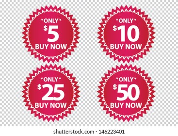  promotional sale labels set