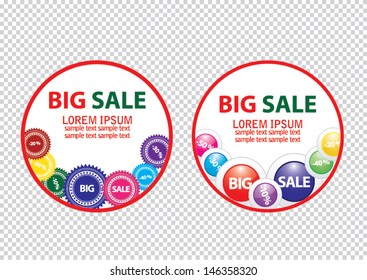  promotional sale labels set