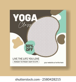 Promotional Social media posts, ads, banner template for yoga meditation or wellness advertisement design