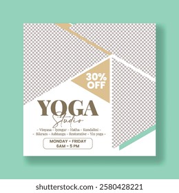 Promotional Social media posts, ads, banner template for yoga meditation or wellness advertisement design