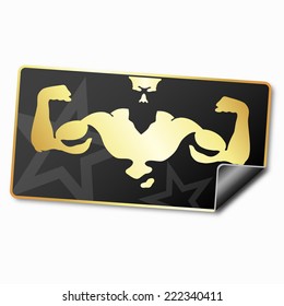 promotional sticker for the gym and fitness