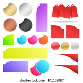 Promotional Sticker Kit. Contains Stickers, Banners, Buttons And Tags To Help Promote Products And Marketing Initiatives Like Sales.