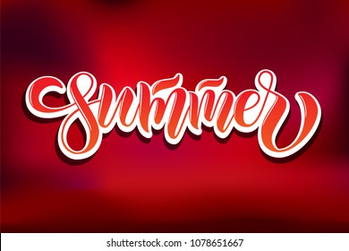 Promotional vector calligraphy text for clothes shop, women website, internet blog. Hand sketched lettering typography for decoration, sell out, promotion, discount, print, design, art, Information