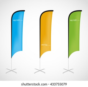 promotional vector flag banner stand
