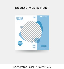 Promotional web banner for social media post. Sale and discount promo. eps10