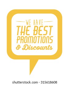 Promotions and discounts  message digital design, vector illustration eps 10
