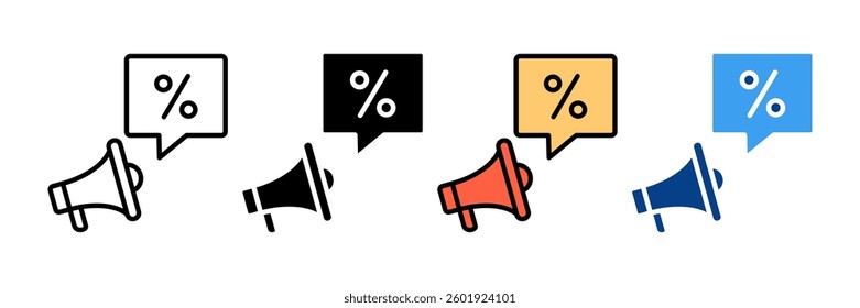 Promotions Icon Set Multiple Style Collection