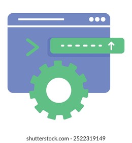 Ícone Análise de Prompt. Representando AI Input Analysis. Avisar Avaliação. Processamento de dados. Análise de entrada de sistema. Ícone Vetor Editable.