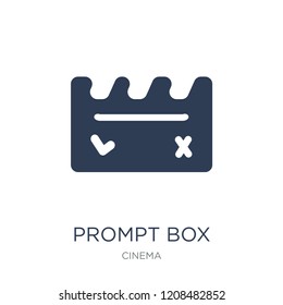 Prompt box icon. Trendy flat vector Prompt box icon on white background from Cinema collection, vector illustration can be use for web and mobile, eps10