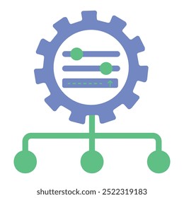 Ícone De Categorização De Prompt. Representando a categorização de IA. Classificação de Entrada. Classificação de Prompt. Agrupamento de Dados. Ícone Vetor Editable.