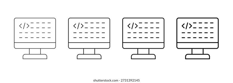 Iconos de personalización de Instrucción Vector en diferentes estilos de línea de trazo