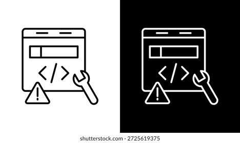 Entwurf des weißen Symbolsatzes für die Umrissgliederung auffordern