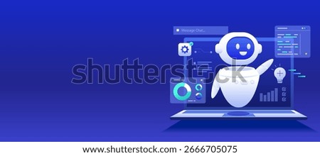 Prompt Engineering in AI Chatbot Banner illustration