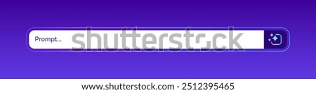 Prompt Generate AI Bar, Artificial Intelligence colorful Gradient icon with copy space ,Generate and Magic star icon AI. for website or application image generator