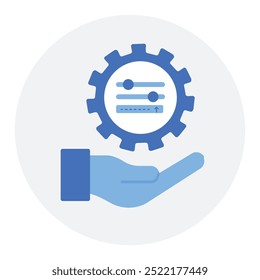Diseño de íconos de manejo de Instrucción. Representando comandos de IA. Gestión de Instrucciones. Ejecución de flujo de trabajo. Manejo de tareas. Icono de Vector.