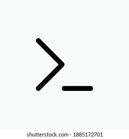 Prompt Icon. Command Symbol - Vector Logo Template.