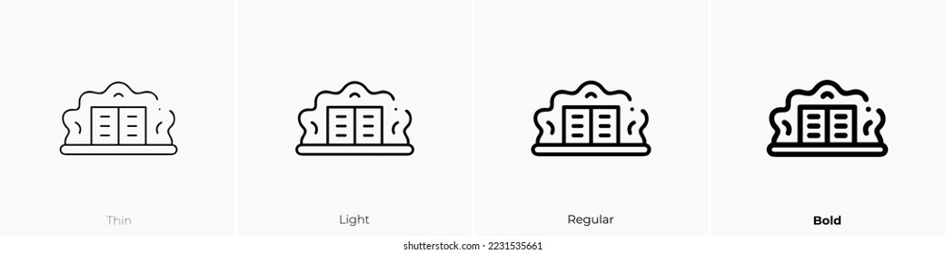 prompt icon. Thin, Light Regular And Bold style design isolated on white background