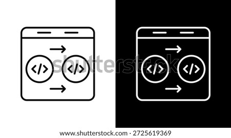 Prompt Refinement Outline White Icon Set Design