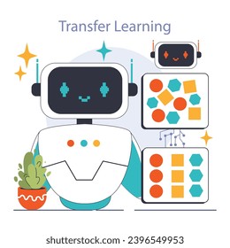 Prompt-engineers writing a command to a artificial neuron network. Artificial intelligence development. Character using AI to create a text or an image. Flat vector illustration