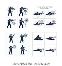 Prone rifle shooting techniques illustrated step by step And, international sports event, multi sport competition, athletics championship, sports tournament, Commonwealth Games