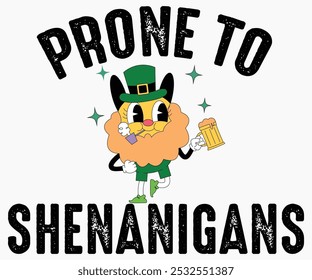 Prone To Shenanigans Svg,Beer Shirt,Beer Quotes Svg,Beer Lover Svg,Lucky Beer Svg,Cut File,commercial use,Silhouette,Beer Svg,Retro,Vintage