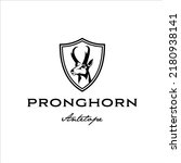 The pronghorn antelope head with classic style design