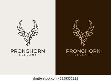 Pronghorn Elegant Minimalist Logo Design