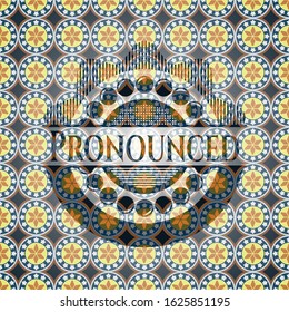 Pronounced arabesque emblem. arabic decoration.