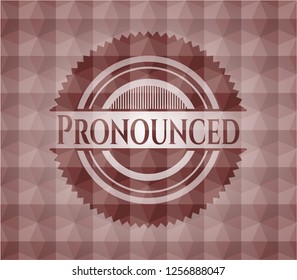 Pronounced red seamless polygonal badge.