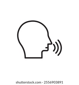 Pronunciation icon Thin line art collection