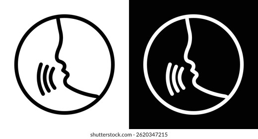 Pronunciation icon vector for web and mobile app. Symbol isolated.