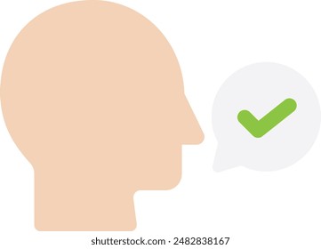Pronunciation Speak Language Icon Vector Flat Illustration