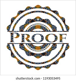Proof arabic emblem. Arabesque decoration.