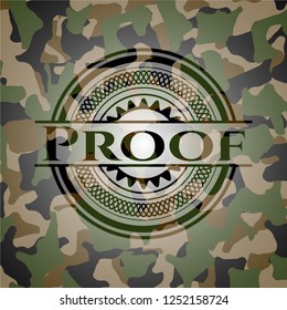 Proof camouflage emblem