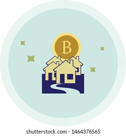 Proof of capacity icon. Blockchain and storage usage. Vector illustration