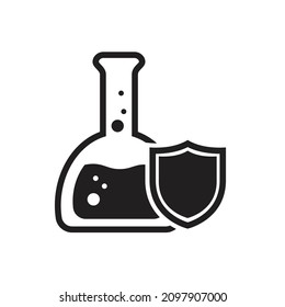 Proof chemical resistant icon design vector illustration