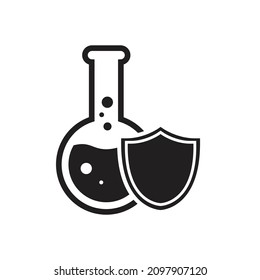 Proof chemical resistant icon design vector illustration