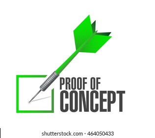 proof of concept check dart sign concept illustration design graphic