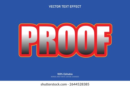 Proof editable text effect Template