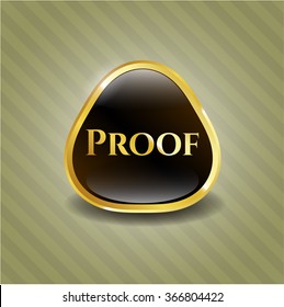 Insignia o emblema de oro de prueba