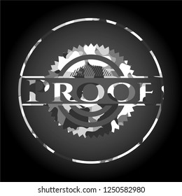 Proof grey camouflaged emblem