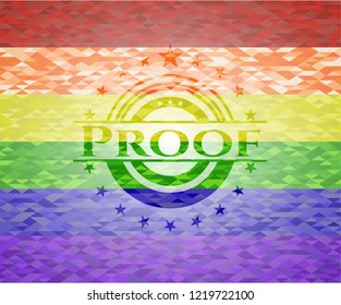 Proof lgbt colors emblem 