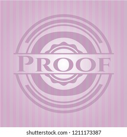 Proof pink emblem