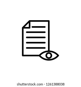 Proof Reading, Eye, Page Icon. Can Be Used For Web, Logo, Mobile App, UI, UX 