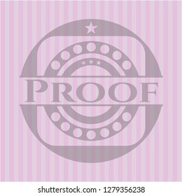 Proof realistic pink emblem
