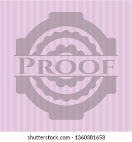 Proof realistic pink emblem